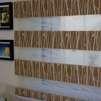 Demande personnalisée Design de maison de pointe Tissu aveugle de zèbre avec personnalisation