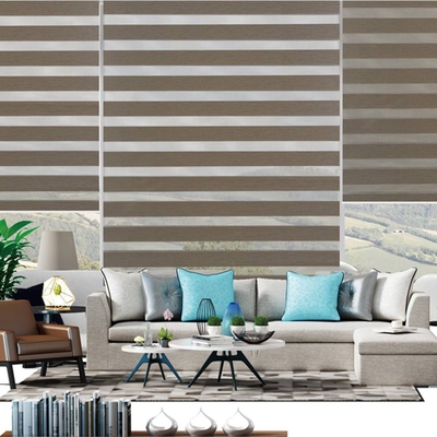 Jour et nuit 100% Polyester Zebra Blinds Facile à réparer Couvre-fenêtres Roller Blinds