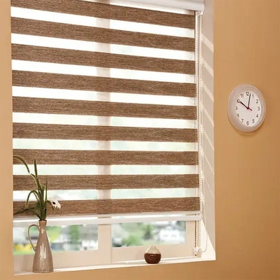 Jour et nuit 100% Polyester Zebra Blinds Facile à réparer Couvre-fenêtres Roller Blinds