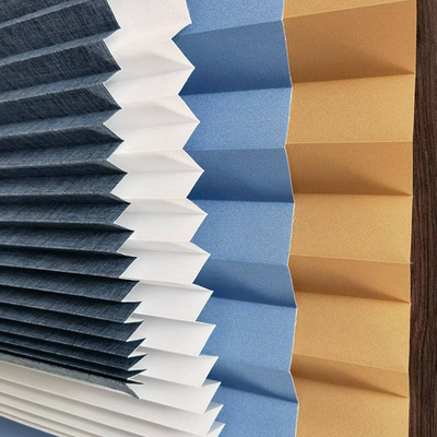 Demande de personnalisation Choisissez des stores plissés durables en tissu avec type ouvert manuel