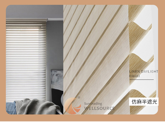 WELLSOURCE Manuel 2&quot;Shangri-la nuances Filtrage de lumière non éteint pour la maison, le bureau, l'hôtel, le club, le restaurant sur mesure