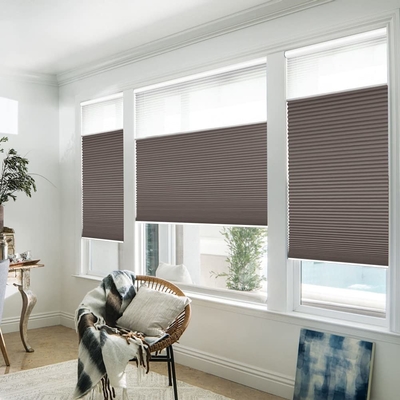 WELLSOURCE manuel sans fil jour et nuit cellulaire nuances non obscurcissement filtrage de la lumière toile de nid de miel pour la maison, le bureau,
