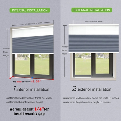 WELLSOURCE manuel sans fil jour et nuit cellulaire nuances non obscurcissement filtrage de la lumière toile de nid de miel pour la maison, le bureau,