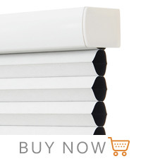 WELLSOURCE Nuances cellulaires sans fil sans perçage voile de nid de miel éteint pour les fenêtres chambre à coucher, bureau facile à installer